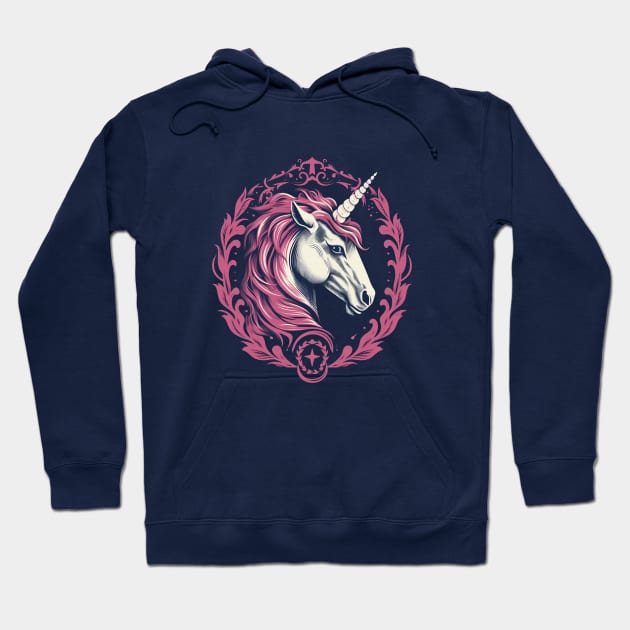 Unicorn Crest Hoodie by DavidLoblaw